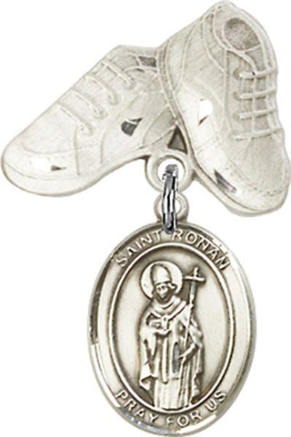 Sterling Silver Baby Boots St. Ronan Baby Badge - Engravable