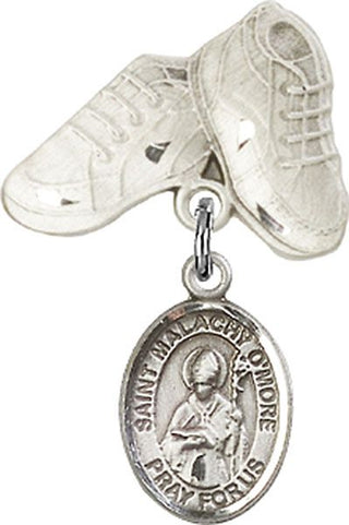 Sterling Silver Baby Boots St. Malachy O'More Baby Badge - Engravable