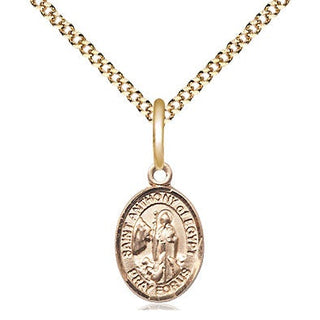 14kt Gold Filled Saint Anthony of Egypt Medal Religious and Catholic Jewelry Engraved Catholic Saint Jewelry