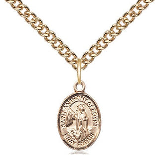 14kt Gold Filled Saint Anthony of Egypt Medal Religious and Catholic Jewelry Engraved Catholic Saint Jewelry