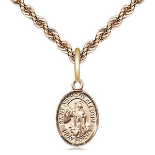 14kt Gold Filled Saint Anthony of Egypt Medal Religious and Catholic Jewelry Engraved Catholic Saint Jewelry