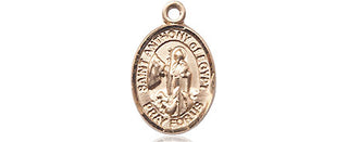 14kt Gold Saint Anthony of Egypt Medal Engraved Catholic Saint Jewelry