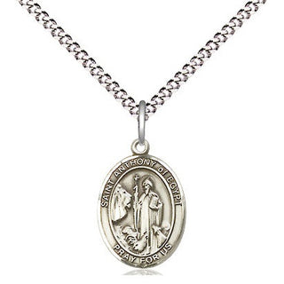 Pewter Saint Anthony of Egypt Medal Religious and Catholic Jewelry Engraved Catholic Saint Jewelry