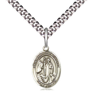 Pewter Saint Anthony of Egypt Medal Religious and Catholic Jewelry Engraved Catholic Saint Jewelry