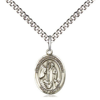 Pewter Saint Anthony of Egypt Medal Religious and Catholic Jewelry Engraved Catholic Saint Jewelry