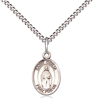 Pewter Saint Odilia Medal Religious and Catholic Jewelry Engraved Catholic Saint Jewelry