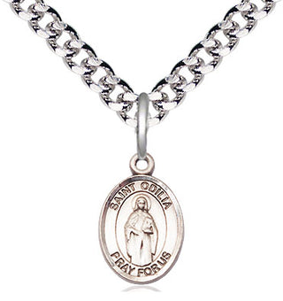 Pewter Saint Odilia Medal Religious and Catholic Jewelry Engraved Catholic Saint Jewelry