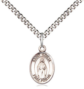Pewter Saint Odilia Medal Religious and Catholic Jewelry Engraved Catholic Saint Jewelry