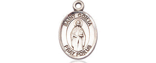 Sterling Silver Saint Odilia Medal Religious and Catholic Jewelry Engraved Catholic Saint Jewelry