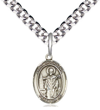 Pewter Saint Wolfgang Medal Religious and Catholic Jewelry Engraved Catholic Saint Jewelry