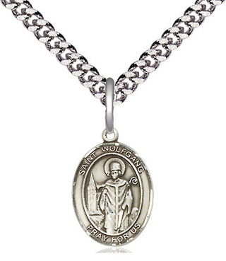 Pewter Saint Wolfgang Medal Religious and Catholic Jewelry Engraved Catholic Saint Jewelry