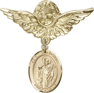 14kt Gold Filled Large Angel w/Wings St. Wolfgang Baby Badge - Engravable