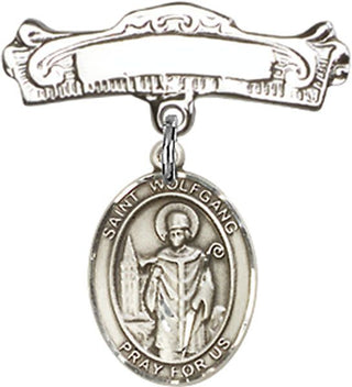 Sterling Silver Badge Pin St. Wolfgang Baby Badge - Engravable