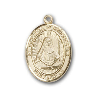 Gold-Filled Saint Edburga of Winchester Pendant