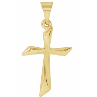 14K Yellow Cross Pendant