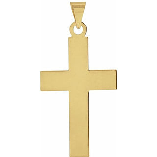 14K Yellow Cross Pendant