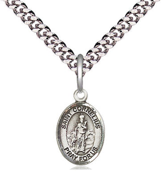 Pewter Saint Cornelius Medal Religious and Catholic Jewelry Engraved Catholic Saint Jewelry
