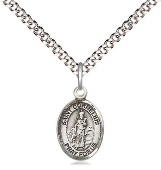 Pewter Saint Cornelius Medal Religious and Catholic Jewelry Engraved Catholic Saint Jewelry