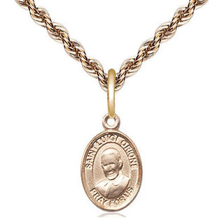 14kt Gold Filled Saint Luigi Orione Medal Religious and Catholic Jewelry Engraved Catholic Saint Jewelry
