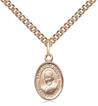 14kt Gold Saint Luigi Orione Medal Engraved Catholic Saint Jewelry