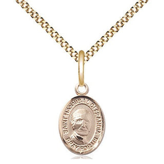 14kt Gold Filled Saint Hannibal Medal Religious and Catholic Jewelry Engraved Catholic Saint Jewelry
