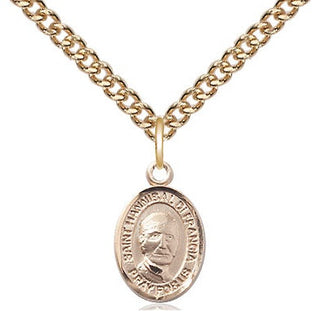 14kt Gold Filled Saint Hannibal Medal Religious and Catholic Jewelry Engraved Catholic Saint Jewelry