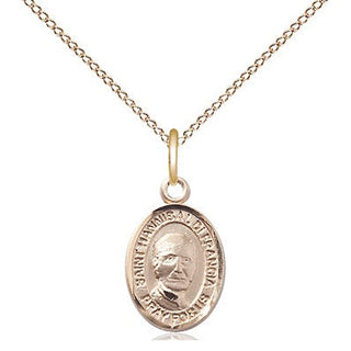 14kt Gold Saint Hannibal Medal Engraved Catholic Saint Jewelry