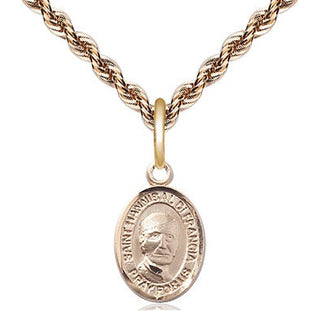14kt Gold Saint Hannibal Medal Engraved Catholic Saint Jewelry
