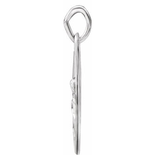 14K White 15 mm St. Anne Medal