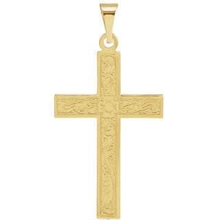 14K Yellow 22x14 mm Cross Pendant