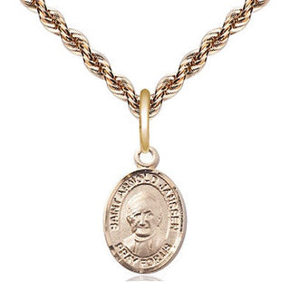 14kt Gold Saint Arnold Janssen Medal Engraved Catholic Saint Jewelry