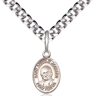 Pewter Saint Arnold Janssen Medal Religious and Catholic Jewelry Engraved Catholic Saint Jewelry