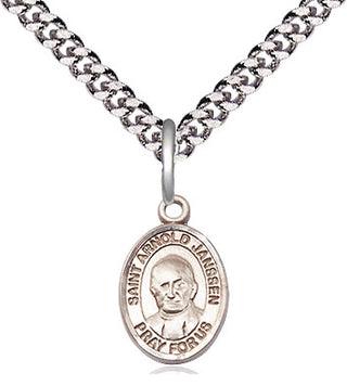 Pewter Saint Arnold Janssen Medal Religious and Catholic Jewelry Engraved Catholic Saint Jewelry