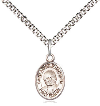 Sterling Silver Saint Arnold Janssen Medal Religious and Catholic Jewelry Engraved Catholic Saint Jewelry