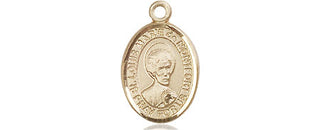 14kt Gold Saint Louis Marie de Montfort Medal Engraved Catholic Saint Jewelry