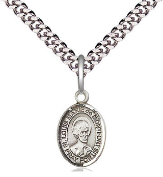 Pewter Saint Louis Marie de Montfort Medal Religious and Catholic Jewelry Engraved Catholic Saint Jewelry