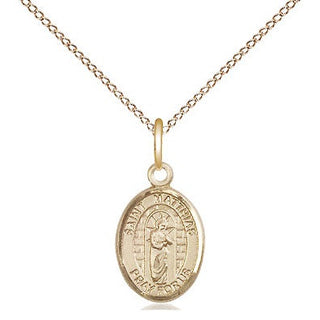 14kt Gold Saint Matthias the Apostle Medal Engraved Catholic Saint Jewelry