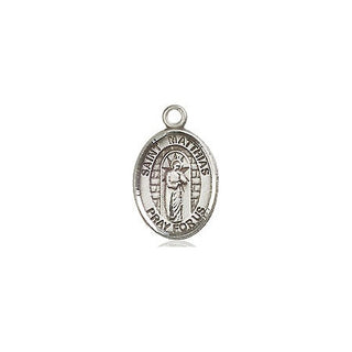 Pewter Saint Matthias the Apostle Medal Engraved Catholic Saint Jewelry