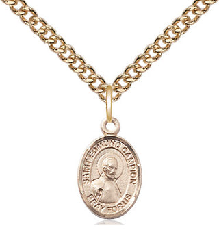 14kt Gold Filled Saint Edmund Campion Medal Religious and Catholic Jewelry Engraved Catholic Saint Jewelry