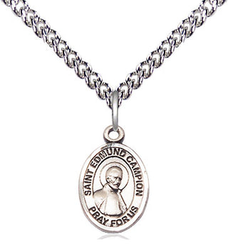 Sterling Silver Saint Edmund Campion Medal Religious and Catholic Jewelry Engraved Catholic Saint Jewelry