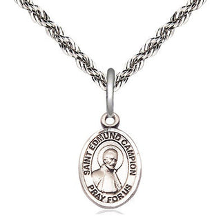 Sterling Silver Saint Edmund Campion Medal Religious and Catholic Jewelry Engraved Catholic Saint Jewelry