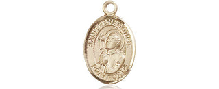 14kt Gold Saint Rene Goupil Medal Engraved Catholic Saint Jewelry