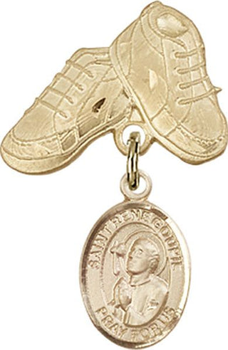 14kt Gold Baby Boots St. Rene Goupil Baby Badge - Engravable