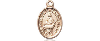 14kt Gold Filled Saint Catherine of Sweden Medal Engraved Catholic Saint Jewelry