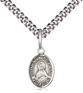 Pewter Immaculate Heart of Mary Medal Religious and Catholic Jewelry Engraved Catholic Saint Jewelry