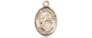 14kt Gold Saint Nimatullah Medal Engraved Catholic Saint Jewelry