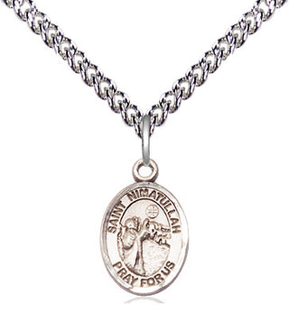Sterling Silver Saint Nimatullah Medal Religious and Catholic Jewelry Engraved Catholic Saint Jewelry