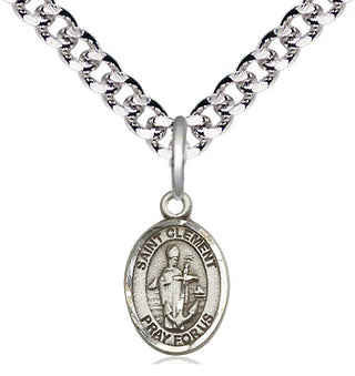Pewter Saint Clement Medal Religious and Catholic Jewelry Engraved Catholic Saint Jewelry