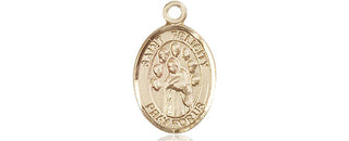 14kt Gold Saint Felicity Medal Engraved Catholic Saint Jewelry