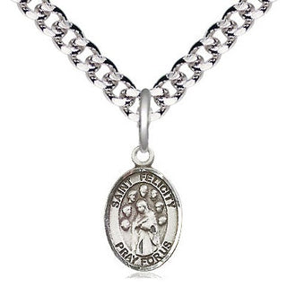 Pewter Saint Felicity Medal Religious and Catholic Jewelry Engraved Catholic Saint Jewelry